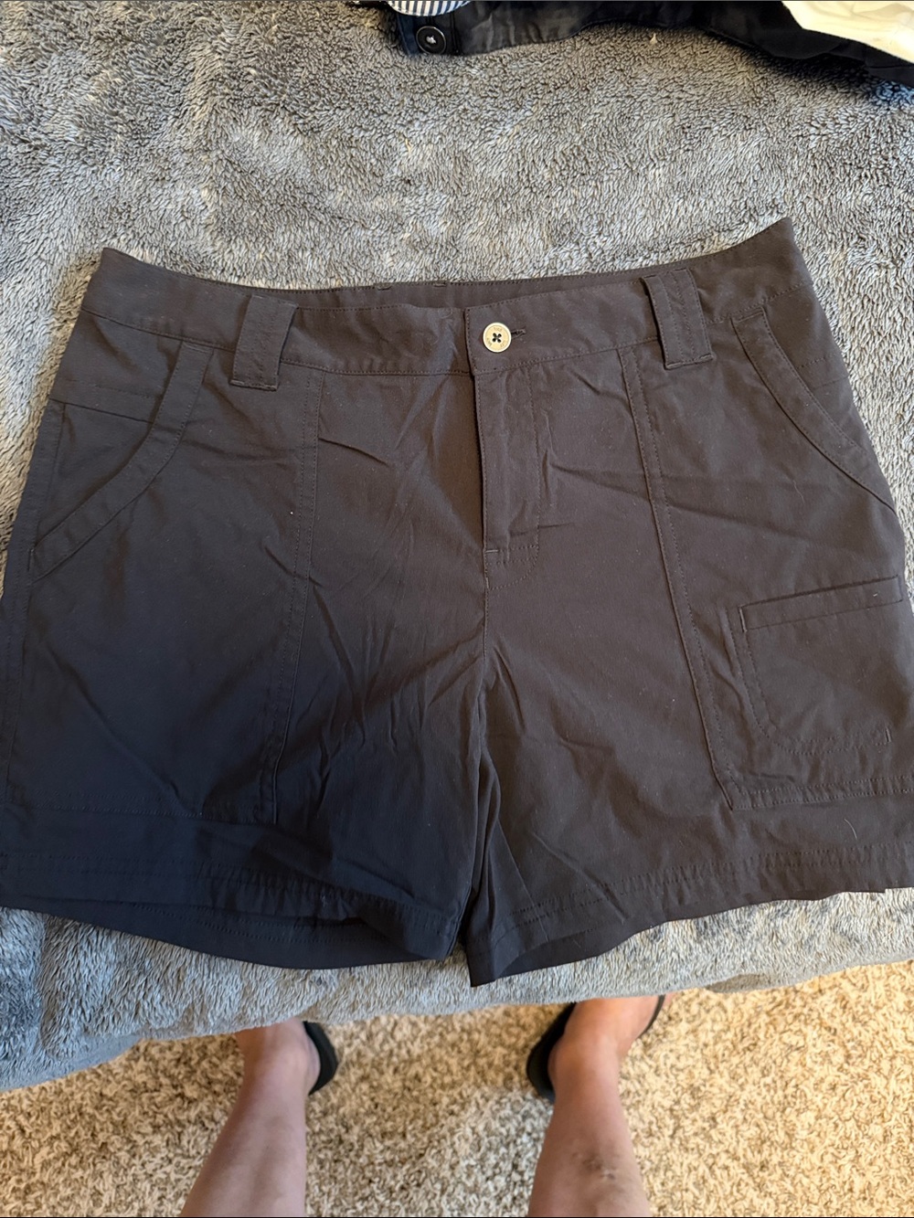 Lucy Black Casual Cargo Bermuda Shorts